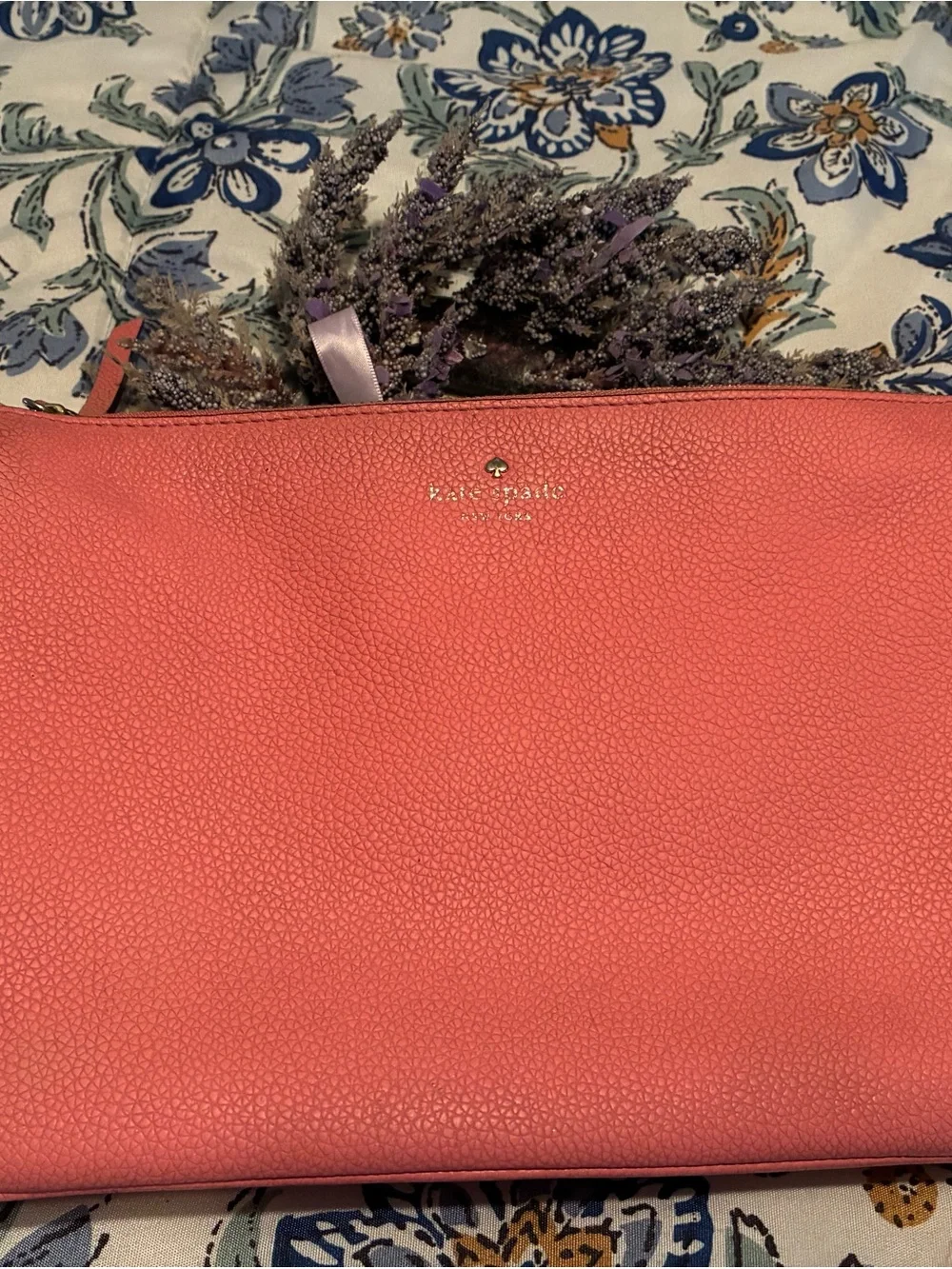 kate spade Pink Leather Crossbody with Chain Accents